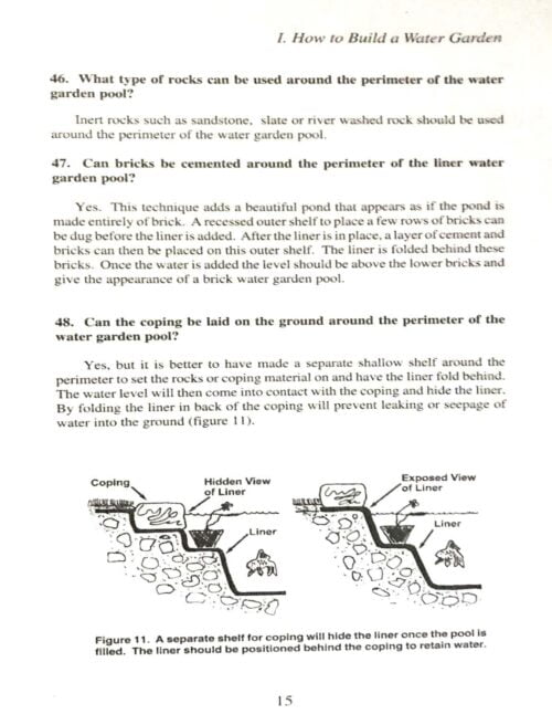 1101 Water Gardening Questions and Answers book by R F Lee. excerpt. pg 45