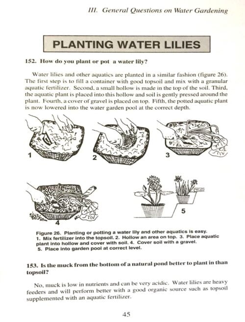 1101 Water Gardening Questions and Answers book excerpt. pg 45