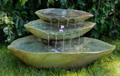 Cascading Leaf Cast Stone Fountain