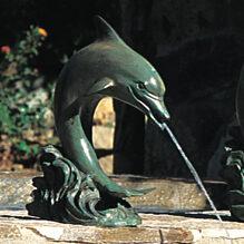 14" Brass Dolphin Spitter