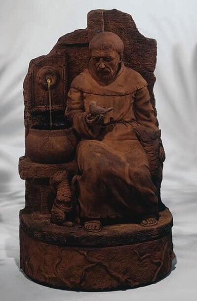 St Francis Well Fountain Henri Studio cast stone