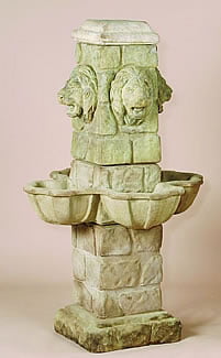 Ponte Bacoli Lion Head Column Fountain