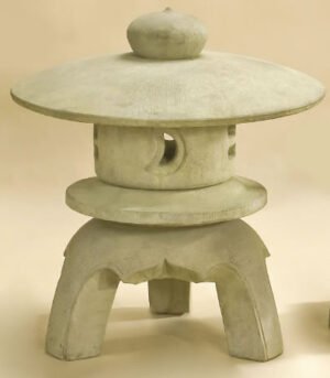 Round Lantern Tall, cast stone. Giannini Garden Ornaments.