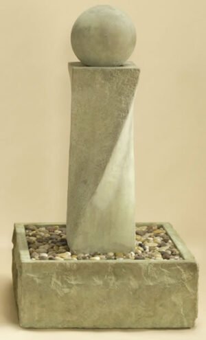 Rustic Mod Twist Fountain with Ball