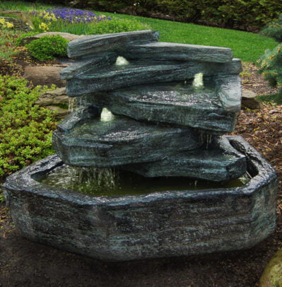Slate-Textured Springs Fountain