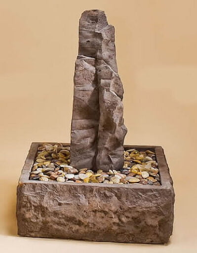 Sedona Rock Water Fountain Small, cast stone. Giannini Garden Ornaments.