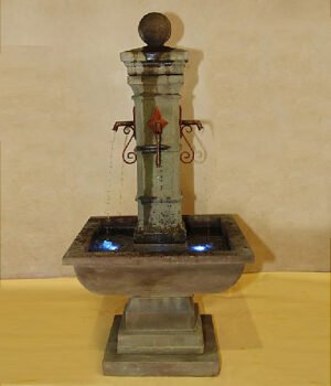 Avignon Solange Fountain, Giannini Garden Ornaments, Cast Stone