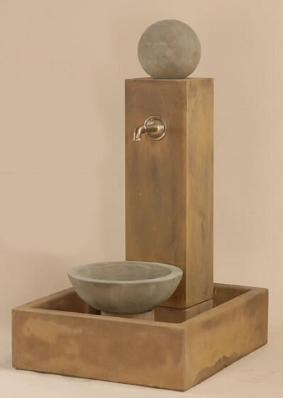 Idra Water Fountain For Spout, cast stone. Giannini Garden Ornaments.