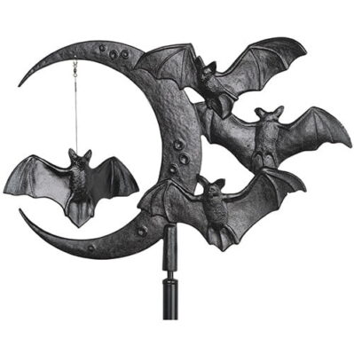 Halloween bat and crescent moon weathervane Whitehall - Black 60121 60122
