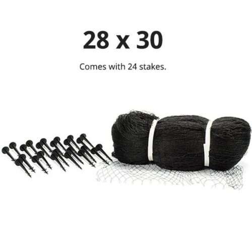 28" by 30" Pond Netting with 24 stakes